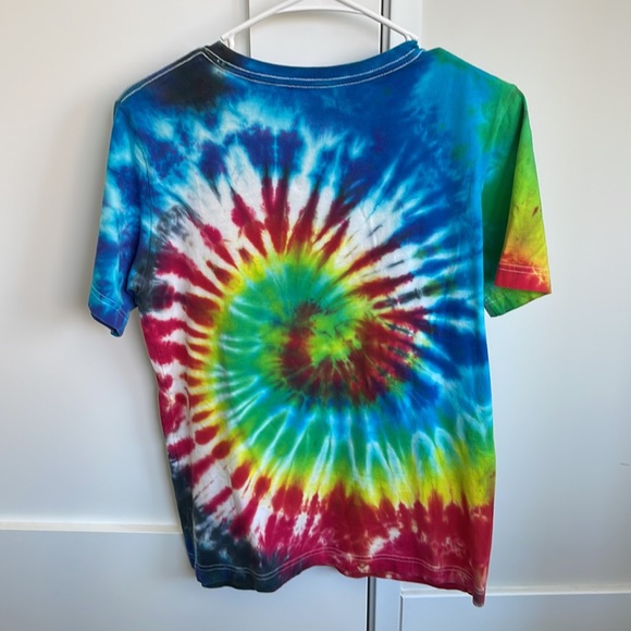 Custom rainbow tie dyed T-Shirt size L - Picture 3 of 9